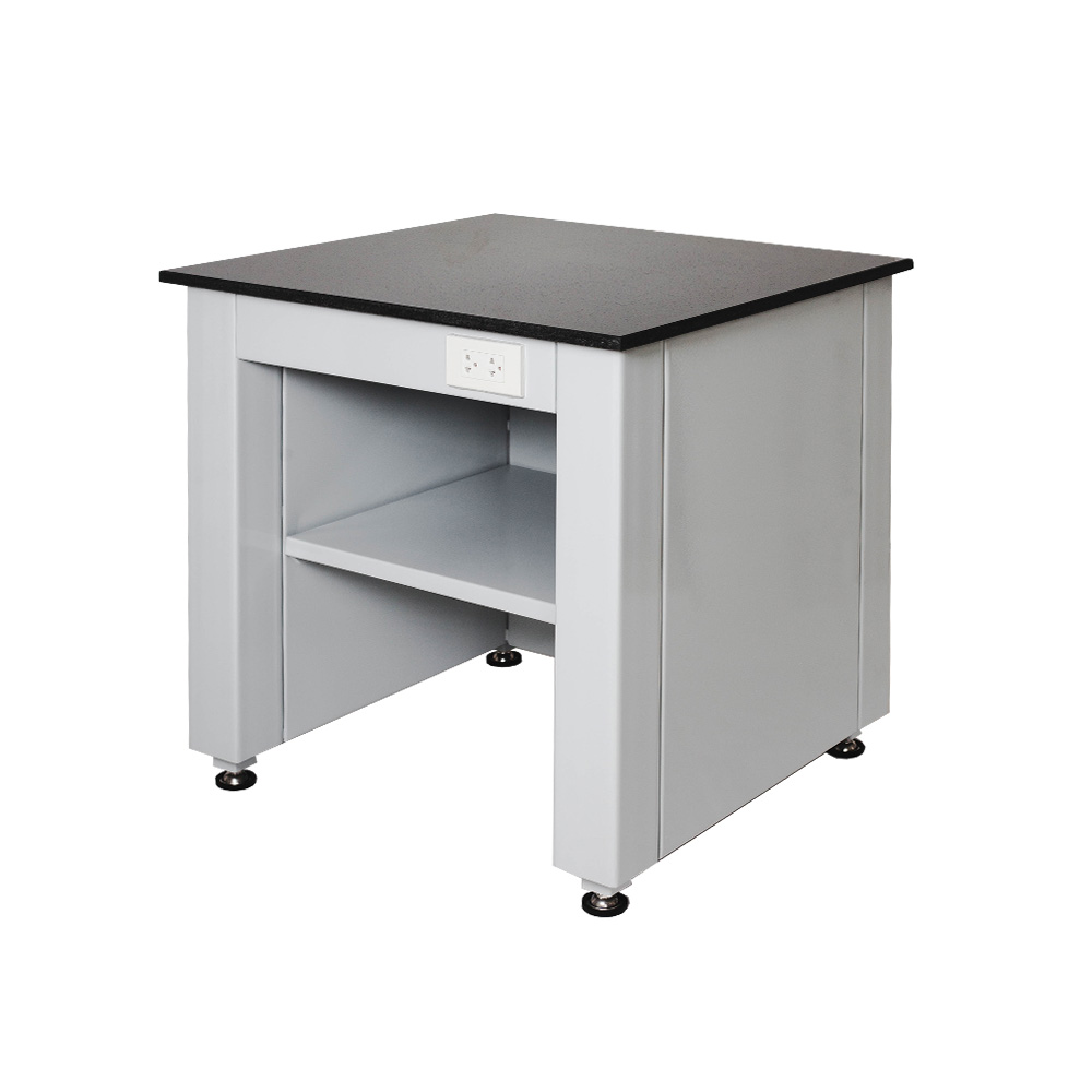 โต๊ะวางเครื่องชั่งไร้แรงสั่นสะเทือน (Balance Table) โครงเหล็กพ่นสี แกรนิตดำ ขนาด W 80 x D 75 x H 80 cm